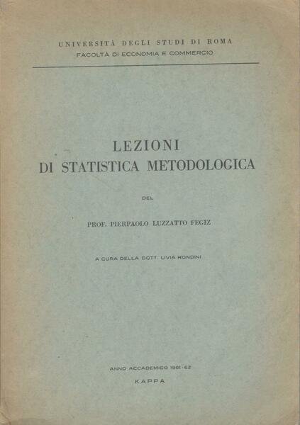 Lezioni di statistica metodologica | Immagine principale