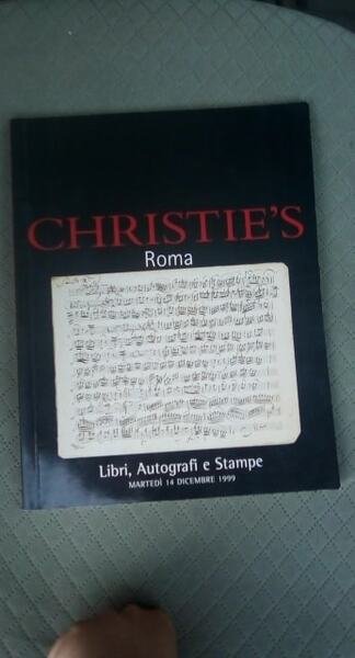 christie's roma libri autografi e stampe martedi 14 dicembre 1999 | Immagine principale
