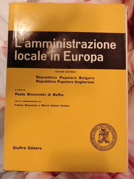 L amministrazione locale in Europa volume 2 | Immagine principale