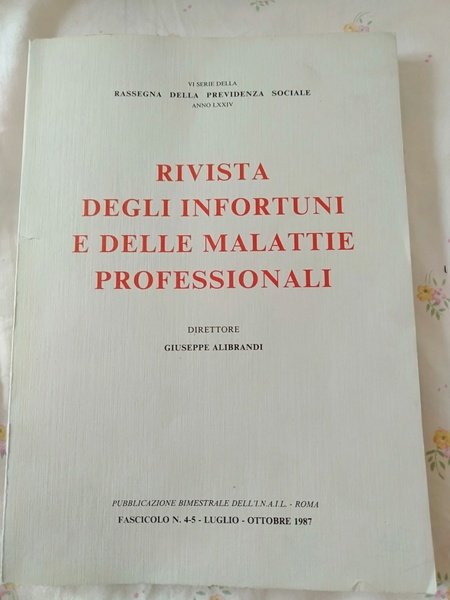 Rivista degli infortuni e delle malattie professionali | Immagine principale