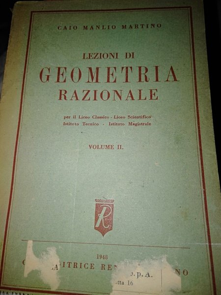 Lezioni di geometria razionale per il liceo classico liceo scientifico …