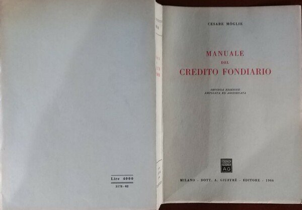 Manuale del credito fondiario