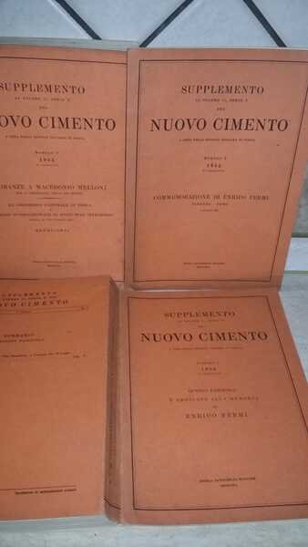 Supplemento al volume 11 serie x, del nuovo cimento