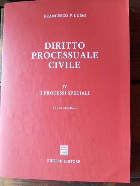 Diritto Processuale civile IV I processi Speciali | Immagine principale