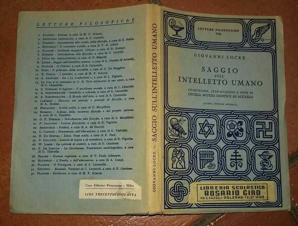 Saggio sull'intelletto umano.Letture filosofiche