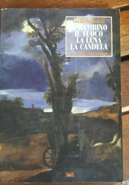 Il bambino il fuoco la luna la candela