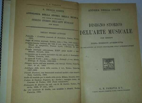 Disegno storico dell'arte musicale