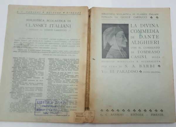 La divina commedia di Dante Alighieri Paradiso Volume III