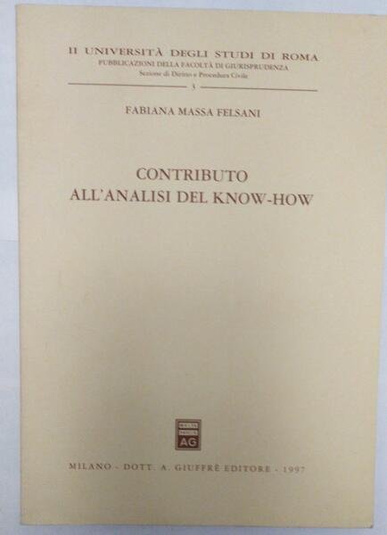 Contributo all'analisi del Know-how