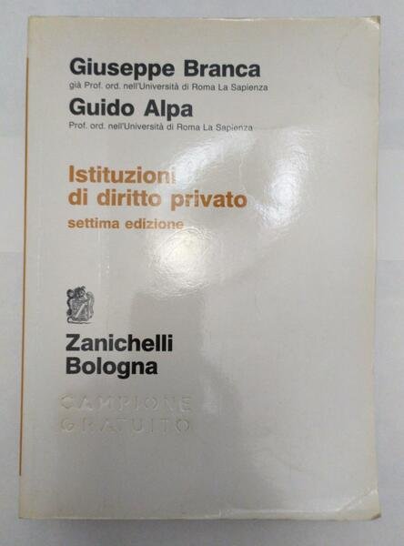 Istituzioni di diritto privato | Immagine principale
