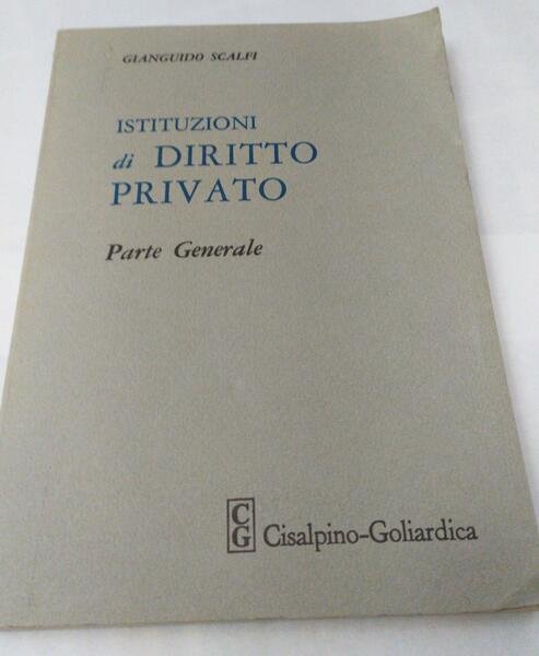 Istituzioni di diritto privato. Parte generale | Immagine principale