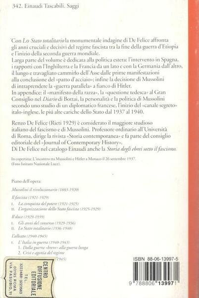 Mussolini il duce. Lo stato totalitario 1936-1940