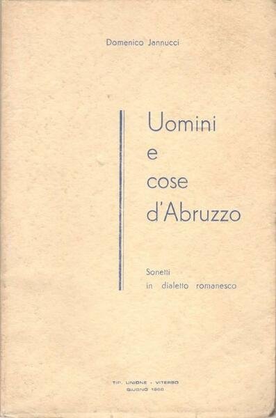 Uomini e cose d'Abruzzo. Sonetti in dialetto romanesco