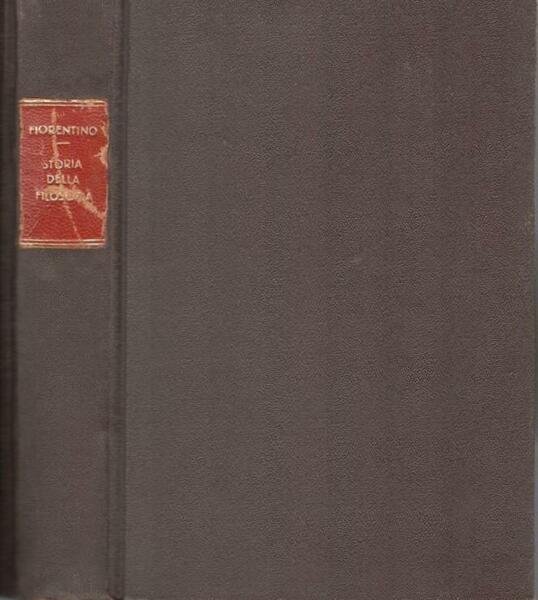 Storia della filosofia, volume secondo parte prima