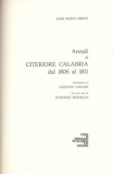 Annali di Citeriore Calabria dal 1806 al 1811 | Immagine Gallery 2