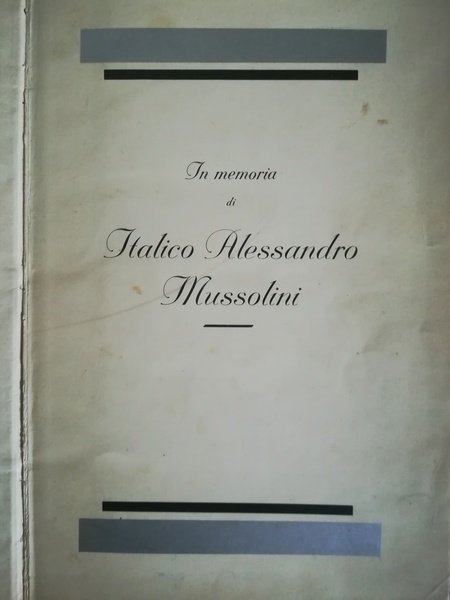 In memoria di Italico Alessandro Mussolini | Immagine principale