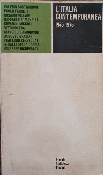 L'Italia contemporanea 1945-1975
