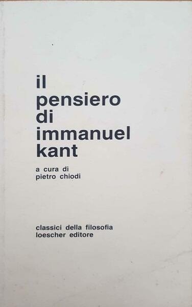 Il pensiero di immanuel kant