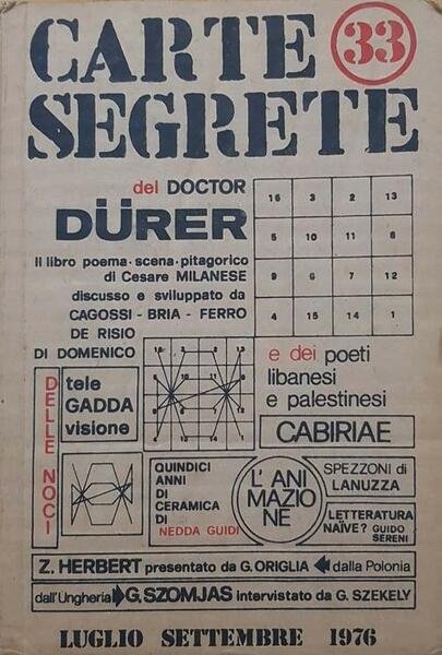 Carte segrete del Doctor Durer. N. 33