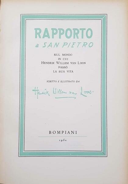 Rapporto a San Pietro sul mondo in cui hendrik van …