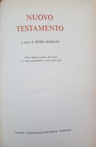 La sacra Bibbia. Nuovo testamento