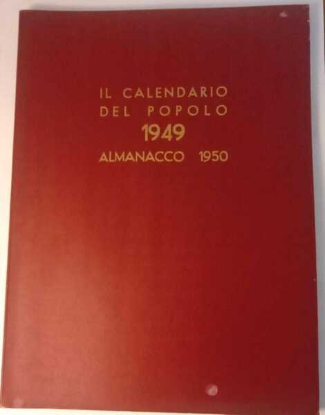 Il calendario del Popolo 1949 Almanacco 1950. | Immagine Gallery 2