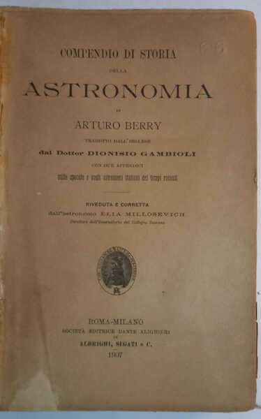 Compendio di storia della astronomia