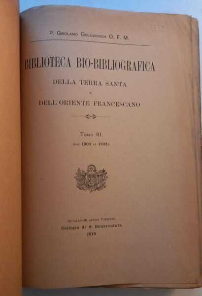 Biblioteca Bio-Bibliografica della Terra Santa e dell'Oriente Francescano | Immagine principale