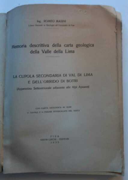 Memoria descrittiva della carta geologica della Valle della Lima | Immagine principale