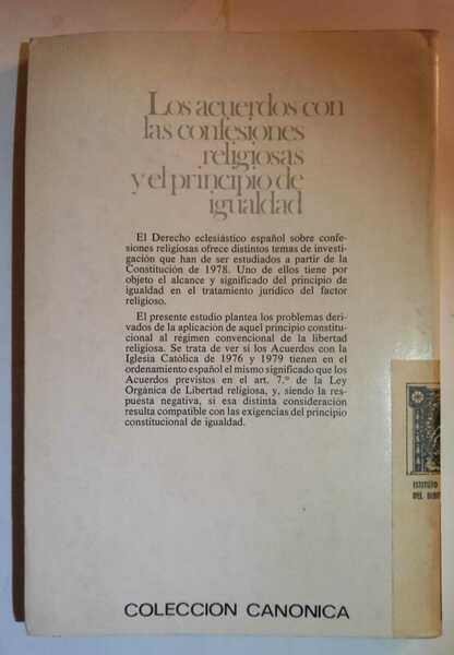 Los acuerdos con las confesiones religiosas y el principio de … | Immagine principale