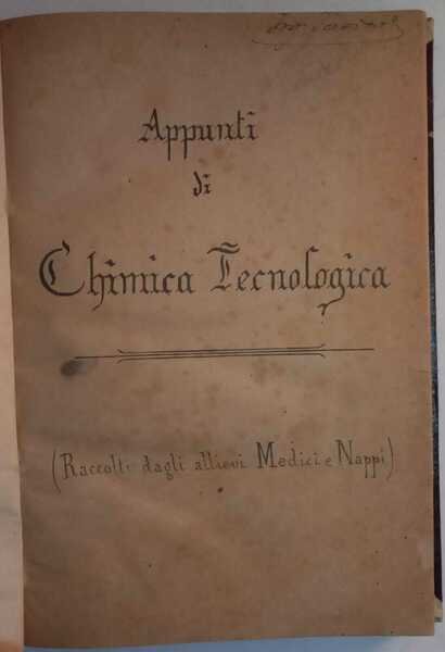 Appunti di Chimica tecnologica