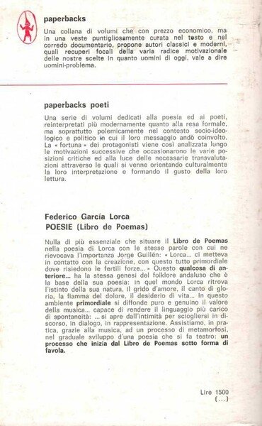 Poesie. Testo spagnolo a fronte.