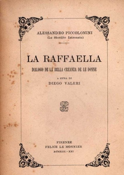 La Raffaella. Dialogo de la bella creanza de le donne. | Immagine principale