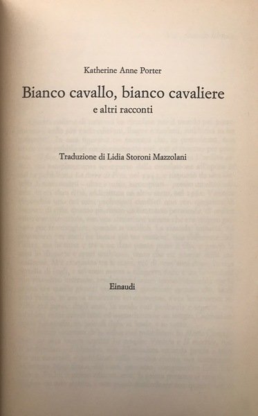 Bianco cavallo, bianco cavaliere e altri racconti | Immagine principale
