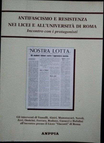 Antifascismo e resistenza nei licei e all'università di Roma