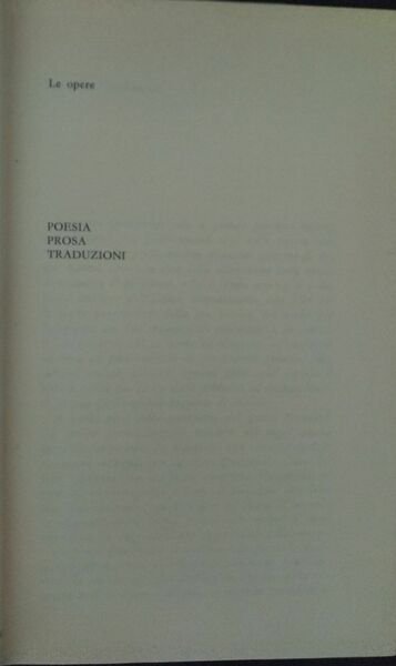 Le opere: Poesia, Prosa, Traduzione | Immagine Gallery 2