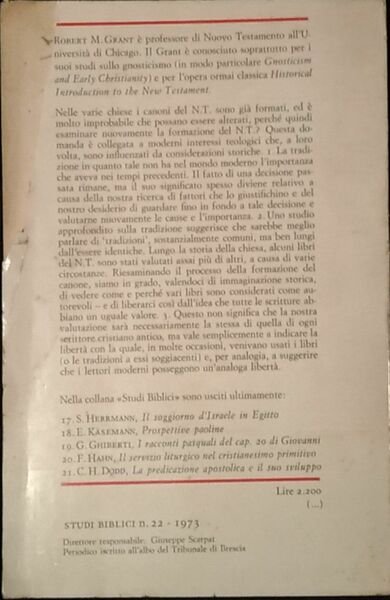La formazione del Nuovo Testamento