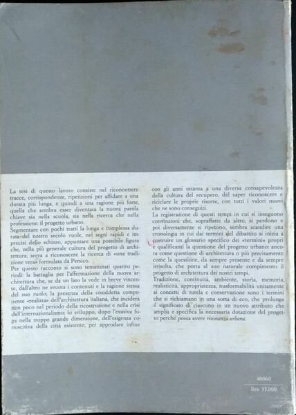 I "termini" del progetto urbano. Selezione antologica dell'esperienza italiana. 1919 … | Immagine principale