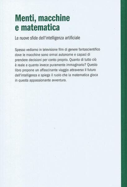 Menti, macchine e matematica - Le nuove sfide dell'intelligenza artificiale …