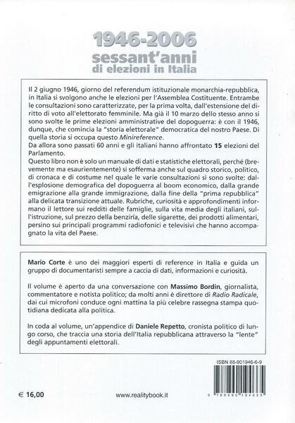 1946-2006. Sessant'anni di elezioni in Italia. Dati, storia, società, costume