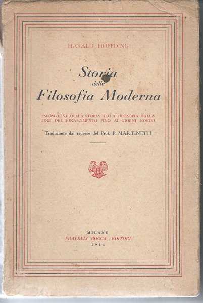Storia della Filosofia Moderna (volume secondo)