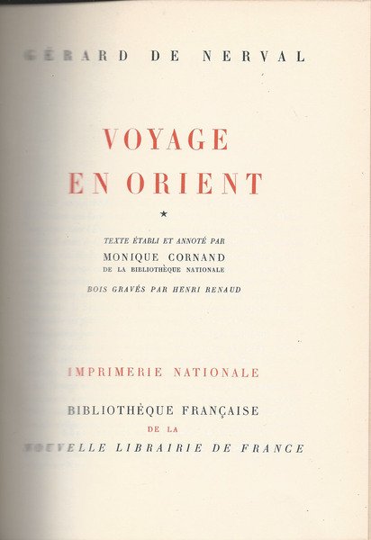 Voyage en Orient *