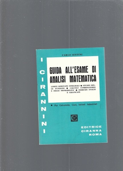 GUIDA ALL'ESAME DI ANALISI MATEMATICA