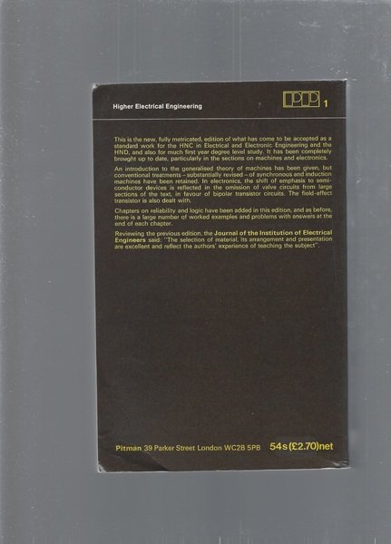 HIGHER ELECTRICAL ENGINEERING