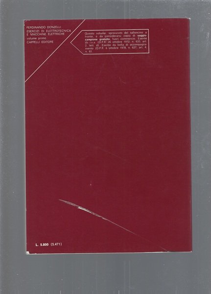 ESERCIZI DI ELETTROTECNICA E MACCHINE ELETTRICHE, vol.1