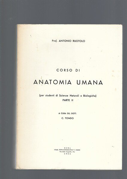 CORSO DI ANATOMIA UMANA, parte II