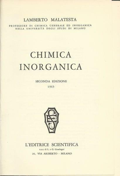 CHIMICA INORGANICA