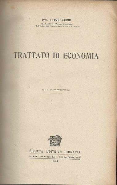 TRATTATO DI ECONOMIA | Immagine principale