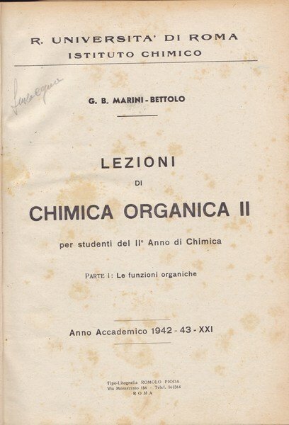 Lezioni di chimica organica II. Parte I: Le funzioni organiche.