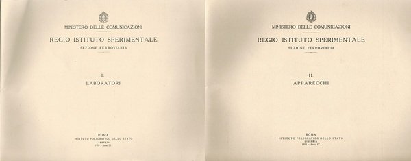 REGIO ISTITUTO SPERIMENTALE SEZIONE FERROVIARIA Vol. I - II | Immagine principale